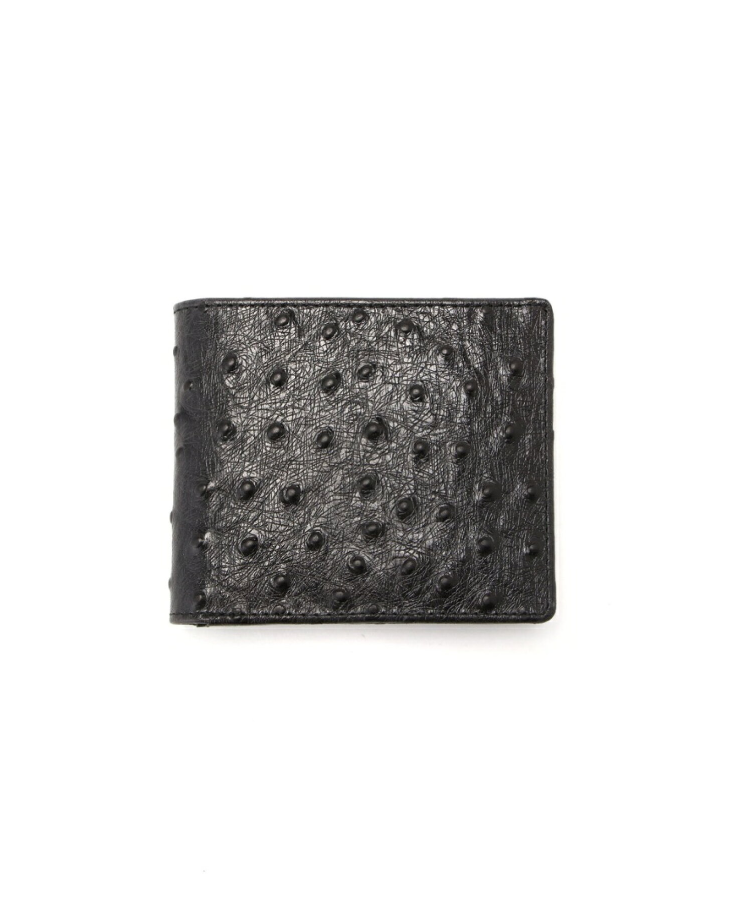 CERVE/(M)牛革 オストリッチ型押風 二つ折財布